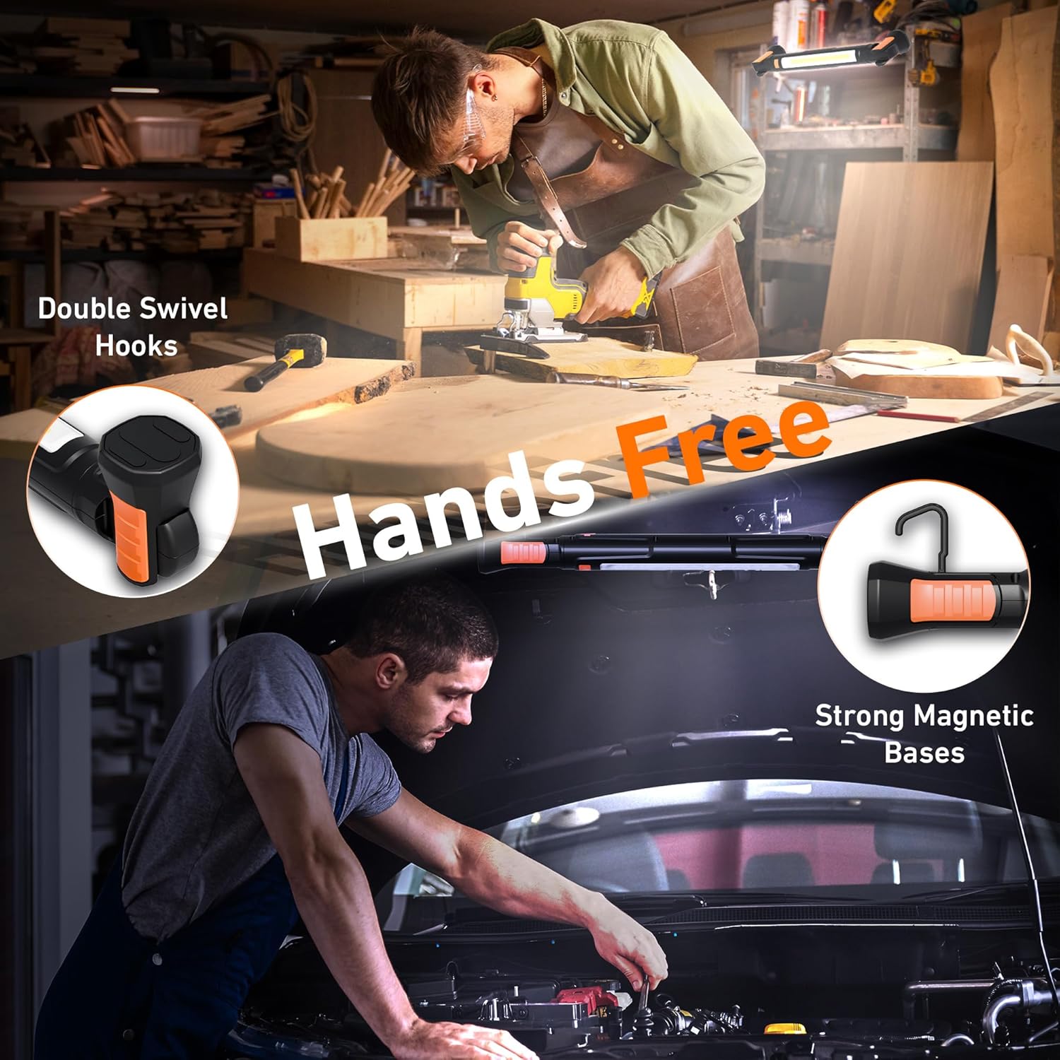 Rechargeable Magnetic Light