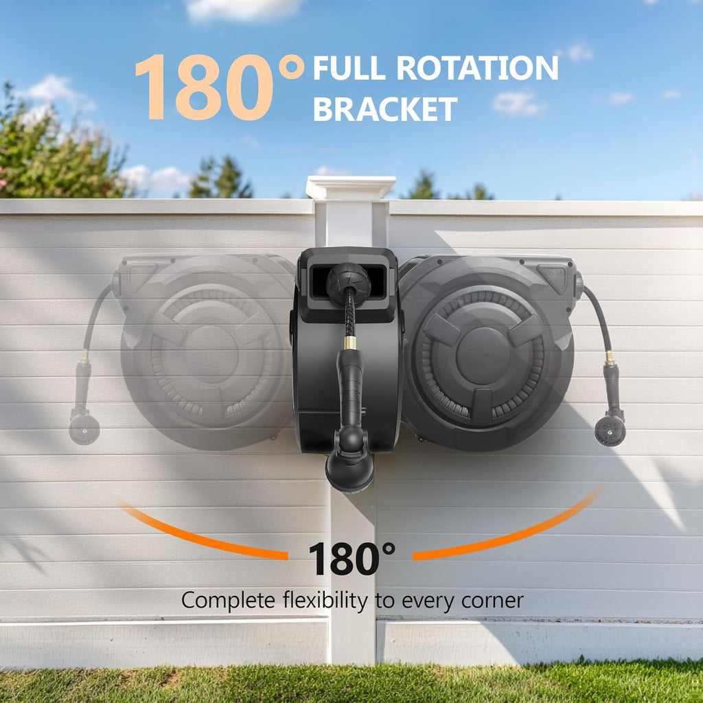 Retractable Garden Hose Reel (1/2 in x 100 ft)